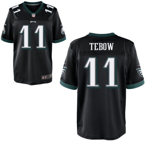 Tim Tebow Philadelphia Eagles #11 Big And Tall Jersey - Black