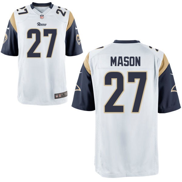 Tre Mason St. Louis Rams #27 Big And Tall Jersey - White