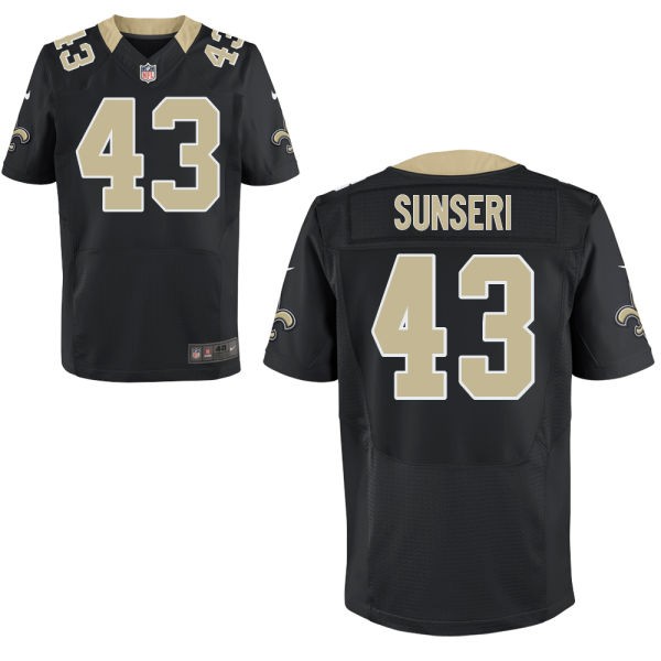 Vinnie Sunseri New Orleans Saints #43 Big And Tall Jersey - Black