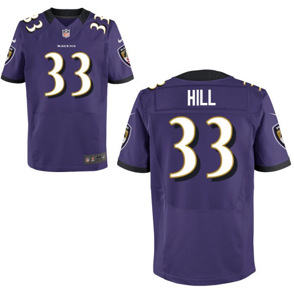 Will Hill Baltimore Ravens #33 Big And Tall Jersey - Purple