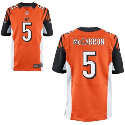 AJ McCarron Cincinnati Bengals #5 Big And Tall Jersey - Orange