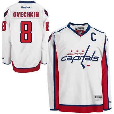 Alexander Ovechkin Washington Capitals #8 Road C Patch Big And Tall Jersey - White