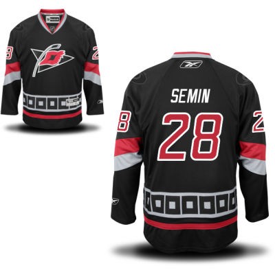 Alexander Semin Carolina Hurricanes #28 Alternate Big And Tall Jersey - Black