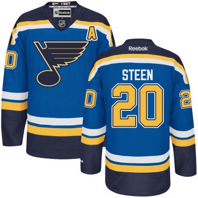 Alexander Steen St. Louis Blues #20 Home A Patch Big And Tall Jersey - Blue