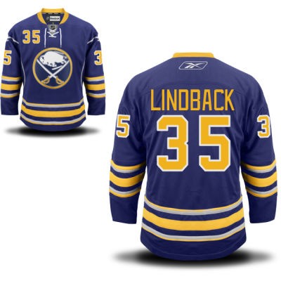 Anders Lindback Buffalo Sabres #35 Home Big And Tall Jersey - Blue