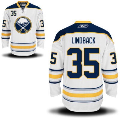 Anders Lindback Buffalo Sabres #35 Road Big And Tall Jersey - White