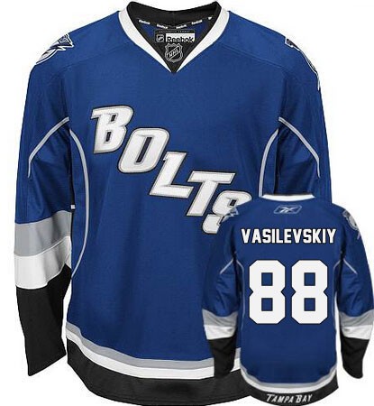 Andrei Vasilevskiy Tampa Bay Lightning #88 Alternate Bolts Big And Tall Jersey - Blue