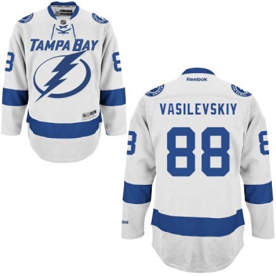 Andrei Vasilevskiy Tampa Bay Lightning #88 Road Big And Tall Jersey - White