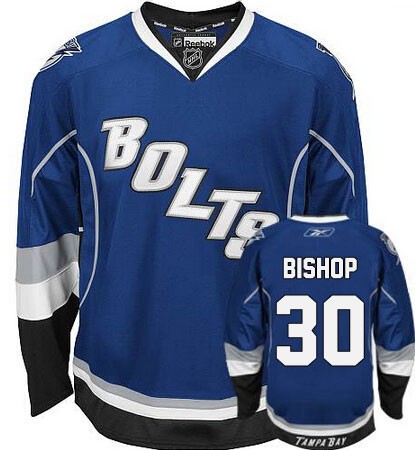 Ben Bishop Tampa Bay Lightning #30 Alternate Bolts Big And Tall Jersey - Blue