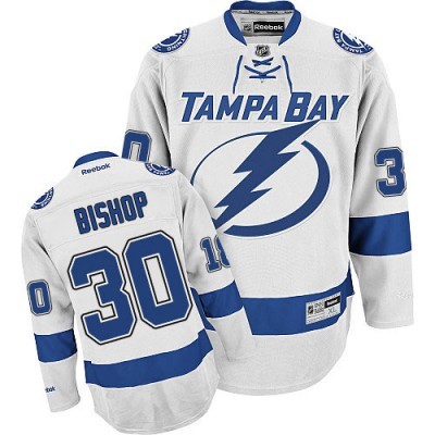 Ben Bishop Tampa Bay Lightning #30 Road Big And Tall Jersey - White