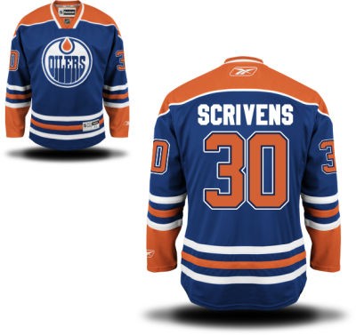 Ben Scrivens Edmonton Oilers #30 Home Big And Tall Jersey - Blue