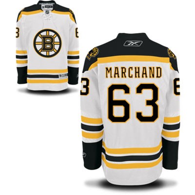 Brad Marchand Boston Bruins #63 Road Big And Tall Jersey - White