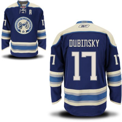 Brandon Dubinsky Columbus Blue Jackets #17 Alternate A Patch Big And Tall Jersey - Blue