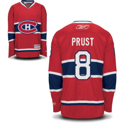 Brandon Prust Montreal Canadiens #8 Home Big And Tall Jersey - Red