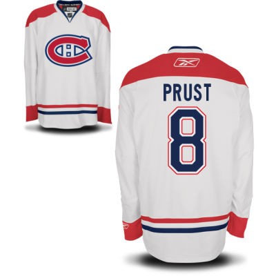 Brandon Prust Montreal Canadiens #8 Road Big And Tall Jersey - White