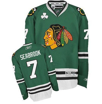 Brent Seabrook Chicago Blackhawks #7 Saint Patrick's Day Big And Tall Jersey - Green