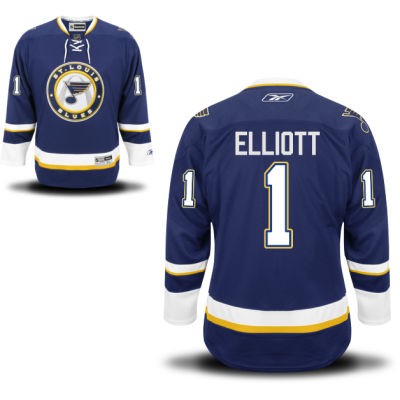 Brian Elliott St. Louis Blues #1 Third Big And Tall Jersey - Blue