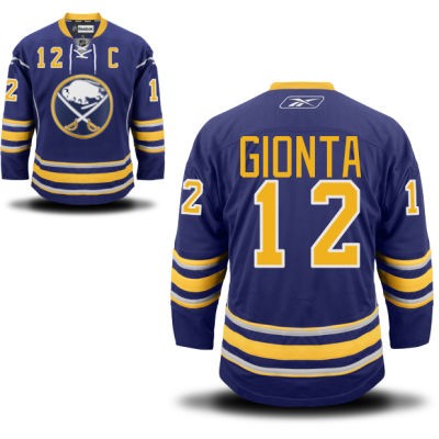 Brian Gionta Buffalo Sabres #12 Home C Patch Big And Tall Jersey - Blue