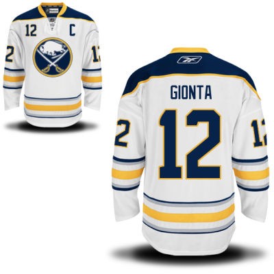 Brian Gionta Buffalo Sabres #12 Road C Patch Big And Tall Jersey - White