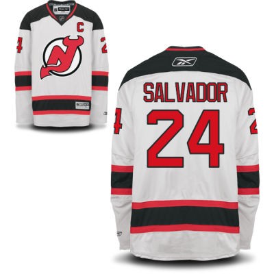 Bryce Salvador New Jersey Devils #24 Road C Patch Big And Tall Jersey - White