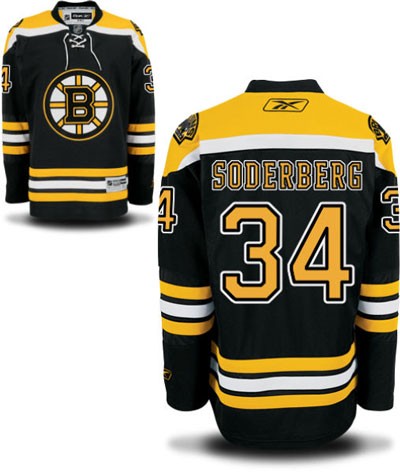 Carl Soderberg Boston Bruins #34 Home Big And Tall Jersey - Black