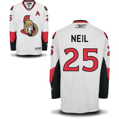 Chris Neil Ottawa Senators #25 Road A Patch Big And Tall Jersey - White