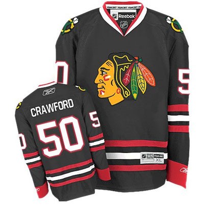 Corey Crawford Chicago Blackhawks #50 Alternate Big And Tall Jersey - Black