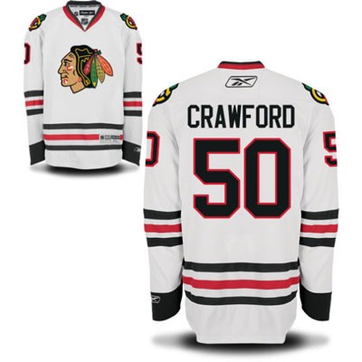 Corey Crawford Chicago Blackhawks #50 Road Big And Tall Jersey - White