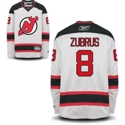 Dainius Zubrus New Jersey Devils #8 Road Big And Tall Jersey - White