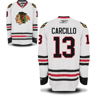 Daniel Carcillo Chicago Blackhawks #13 Road Big And Tall Jersey - White