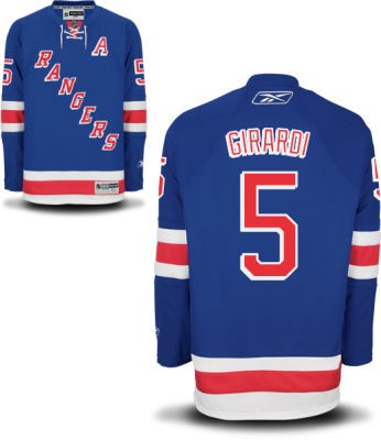 Daniel Girardi New York Rangers #5 Home A Patch Big And Tall Jersey - Blue