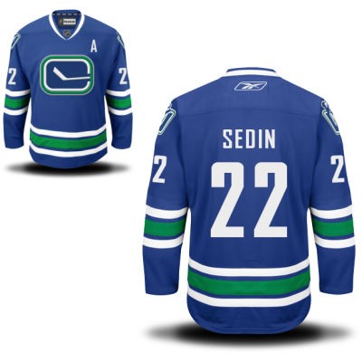 Daniel Sedin Vancouver Canucks #22 Alternate A Patch Big And Tall Jersey - Blue