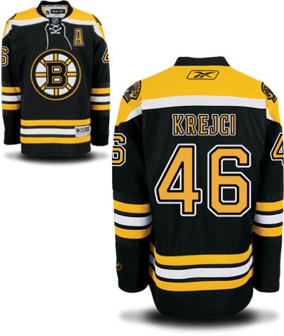 David Krejci Boston Bruins #46 Home A Patch Big And Tall Jersey - Black