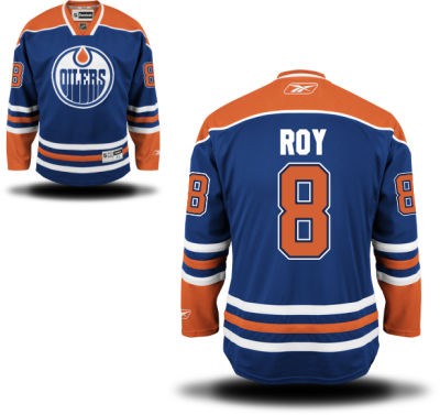 Derek Roy Edmonton Oilers #8 Home Big And Tall Jersey - Blue