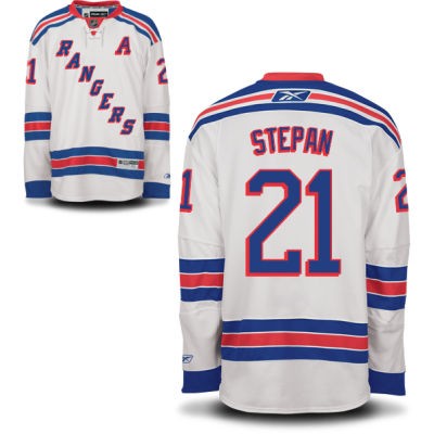 Derek Stepan New York Rangers #21 Road A Patch Big And Tall Jersey - White