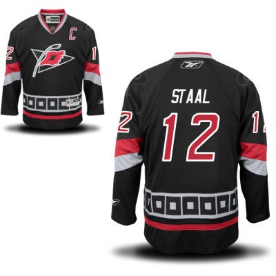 Eric Staal Carolina Hurricanes #12 Alternate C Patch Big And Tall Jersey - Black