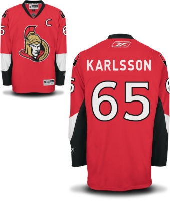 Erik Karlsson Ottawa Senators #65 Home C Patch Big And Tall Jersey - Red