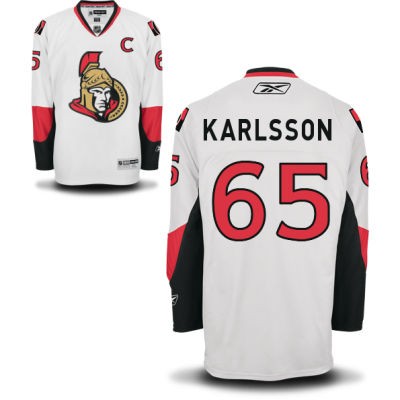 Erik Karlsson Ottawa Senators #65 Road C Patch Big And Tall Jersey - White