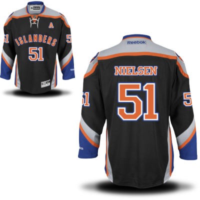 Frans Nielsen New York Islanders #51 Alternate A Patch Big And Tall Jersey - Black