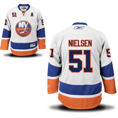 Frans Nielsen New York Islanders #51 Road A Patch Big And Tall Jersey - White