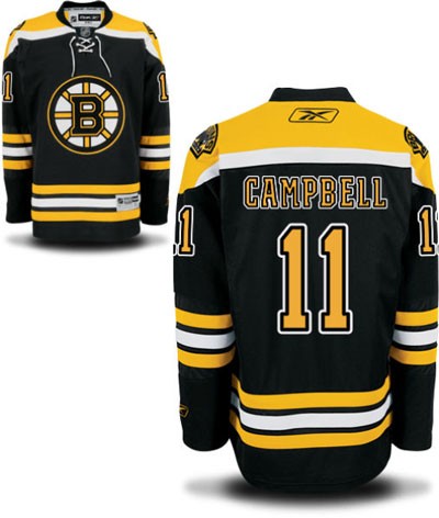 Gregory Campbell Boston Bruins #11 Home Big And Tall Jersey - Black