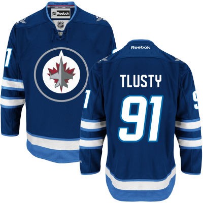 Jiri Tlusty Winnipeg Jets #91 Home Big And Tall Jersey - Blue