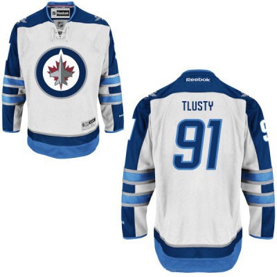 Jiri Tlusty Winnipeg Jets #91 Road Big And Tall Jersey - White