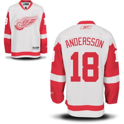 Joakim Andersson Detroit Red Wings #18 Road Big And Tall Jersey - White