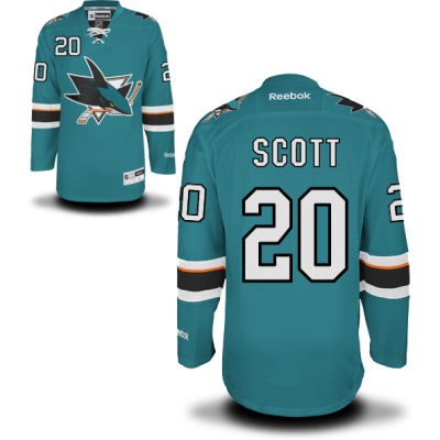 John Scott San Jose Sharks #20 Home Big And Tall Jersey - Teal