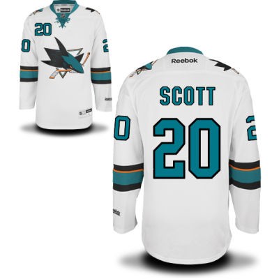 John Scott San Jose Sharks #20 Road Big And Tall Jersey - White