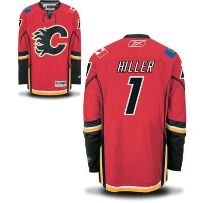 Jonas Hiller Calgary Flames #1 Home Big And Tall Jersey - Red