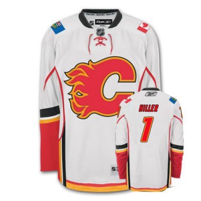 Jonas Hiller Calgary Flames #1 Road Big And Tall Jersey - White