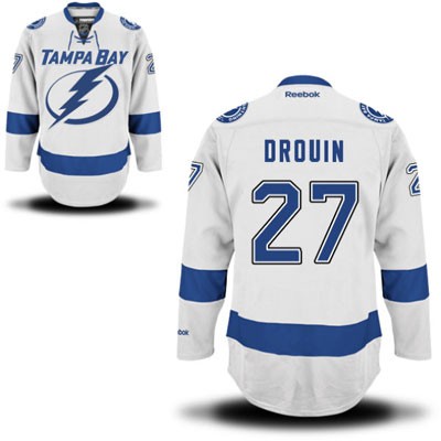 Jonathan Drouin Tampa Bay Lightning #27 Road Big And Tall Jersey - White