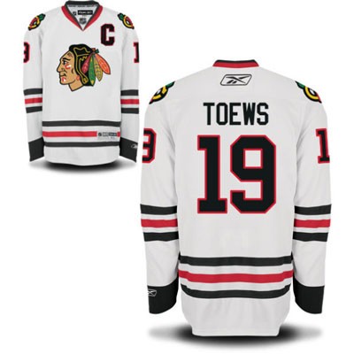 Jonathan Toews Chicago Blackhawks #19 Road C Patch Big And Tall Jersey - White